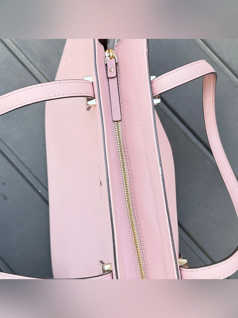Kate Spade Cedar Street Harmony Medium Tote Pink Saffiano Leather Shoulder Bag